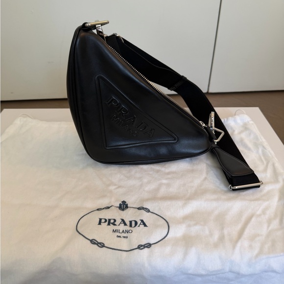 Prada Black Triangle Bag with Key Holder - Picture 3 of 6